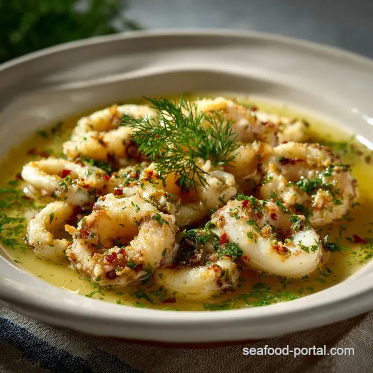 Poached Calamari Broth: Tender Seafood Magic
