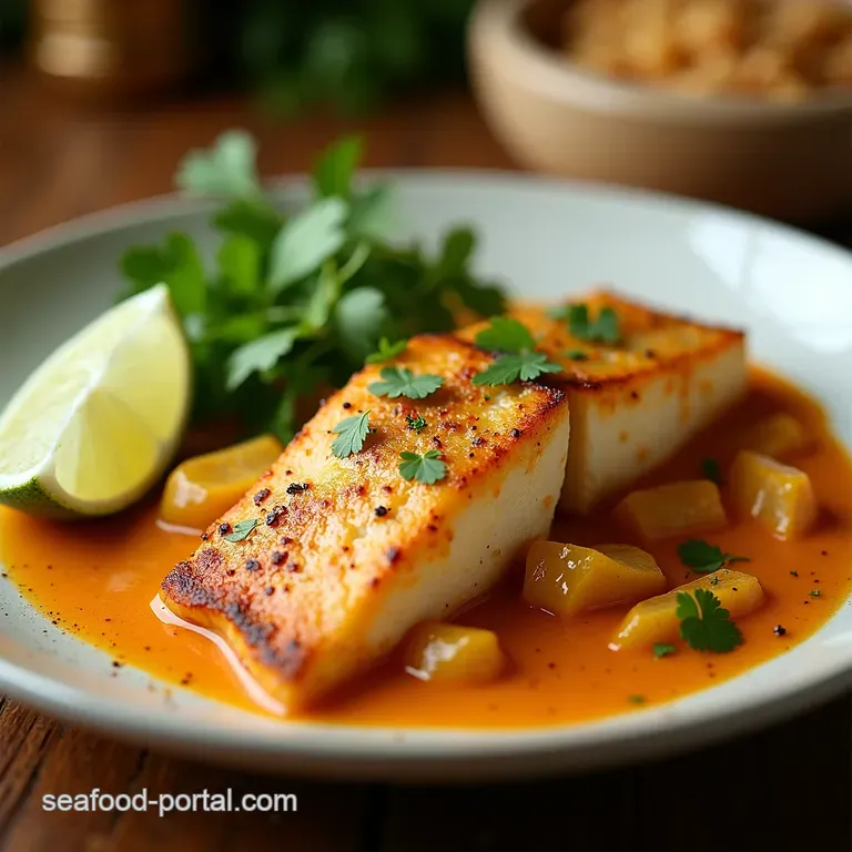 Thai Coconut Fish Curry Dinner in 30 Minutes presentation