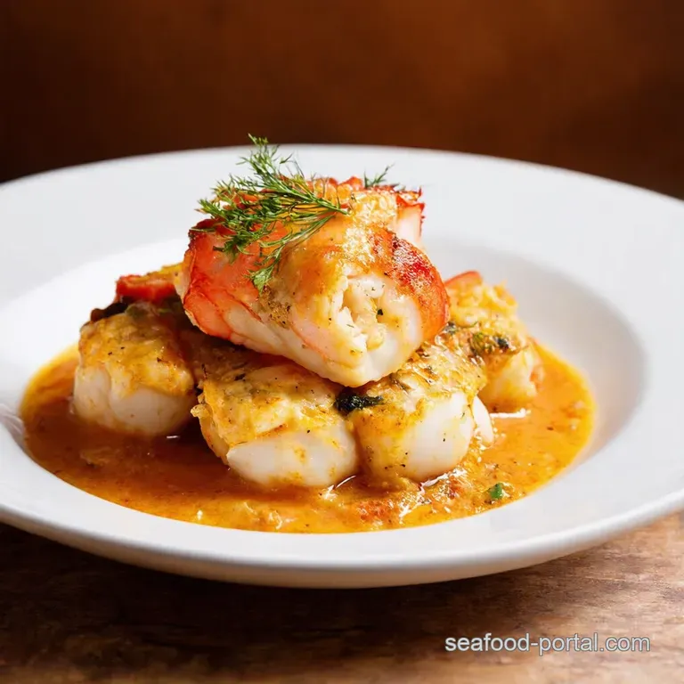 The Captains Catch Decadent Seafood Cassolette presentation