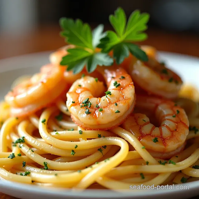 The Golden Sizzle RestaurantQuality Shrimp Scampi Pasta