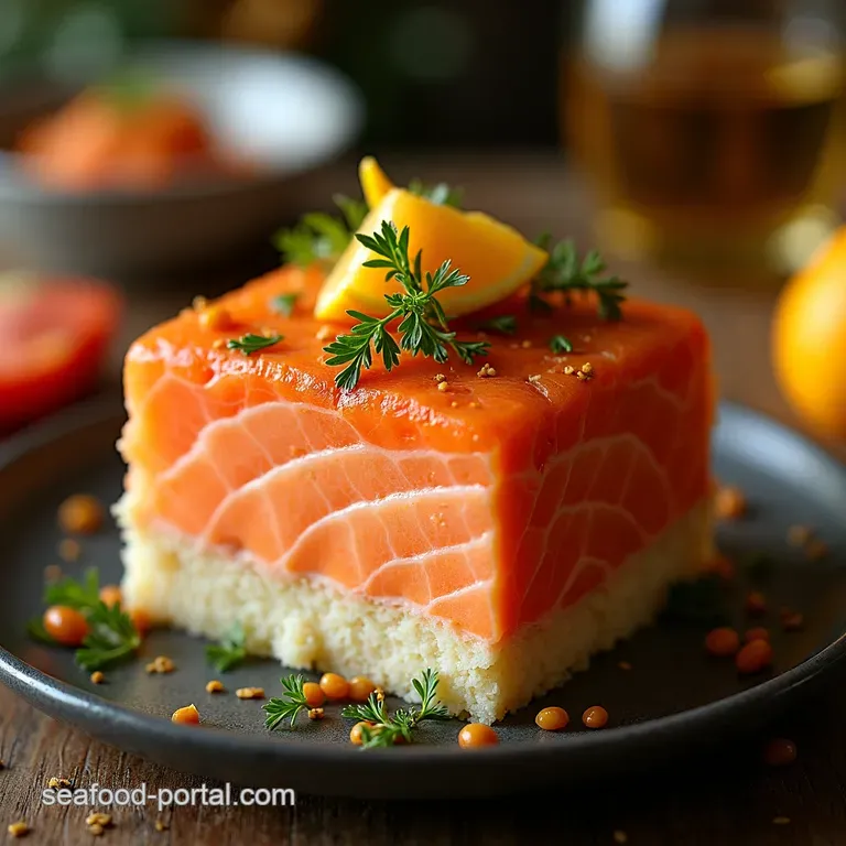 The Grand Salmon Celebration Cake A Spectacular Savoury Fish Terrine presentation