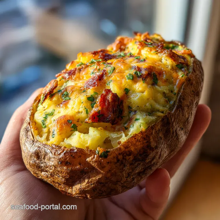 The Kings Spud Decadent DoubleBaked Stuffed Potatoes presentation