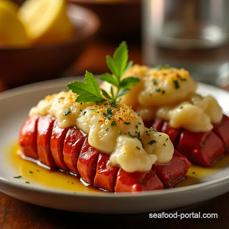 The No Fuss Broiled Lobster Tails Perfectly Plump with LemonHerb Butter presentation