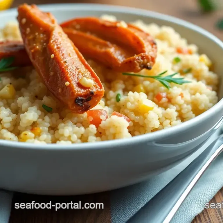 The Perfect Accompaniment: Garlic Butter and Lemon Herb Quinoa with Crab Legs