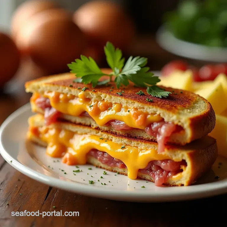 The Ultimate DoubleDecker Grilled Cheese Burrito Crispy Cheesy Perfection presentation