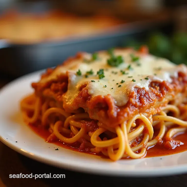The Ultimate Million Dollar Baked Spaghetti Casserole presentation