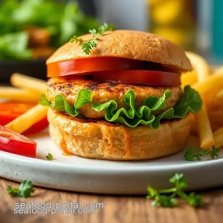 The Ultimate Salmon Burger: Fresh Flaky and Fabulous! presentation