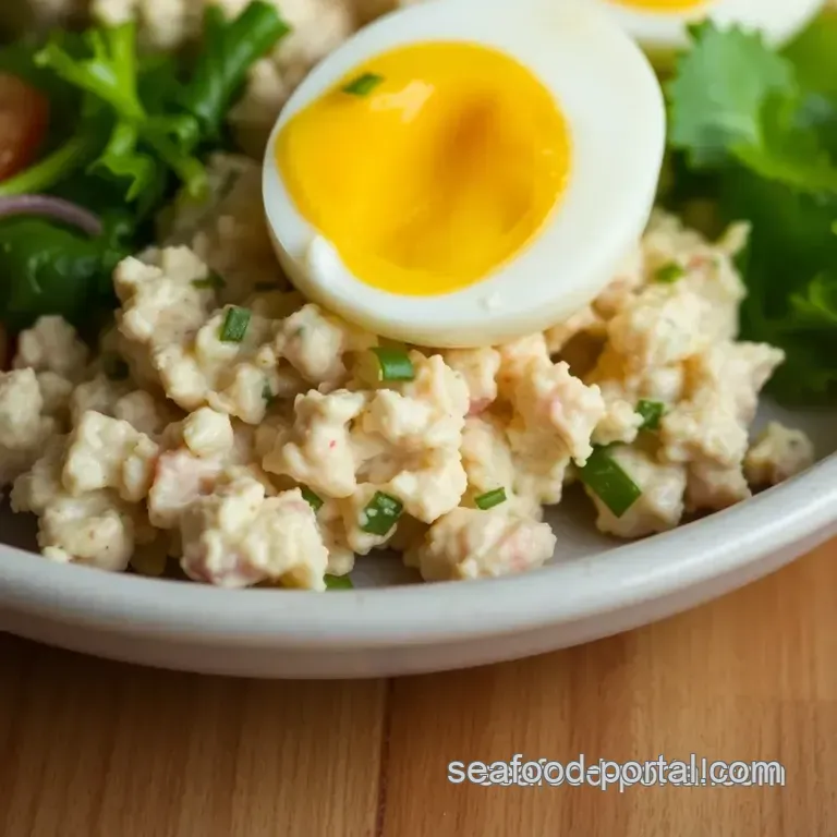 The Ultimate Tuna Salad with Egg presentation