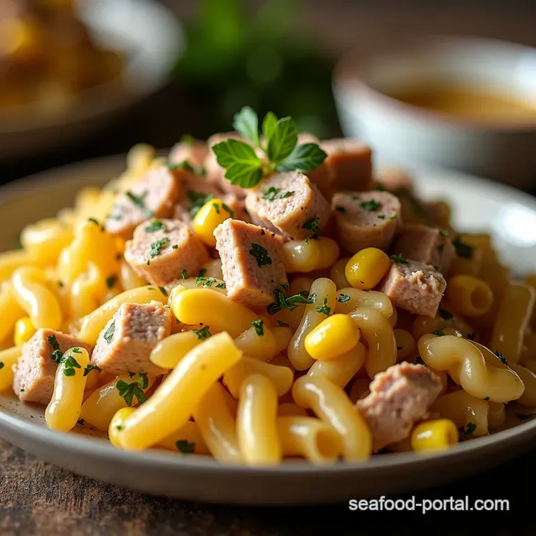 The Weeknight Hero Classic BritishStyle Tuna Pasta Salad presentation