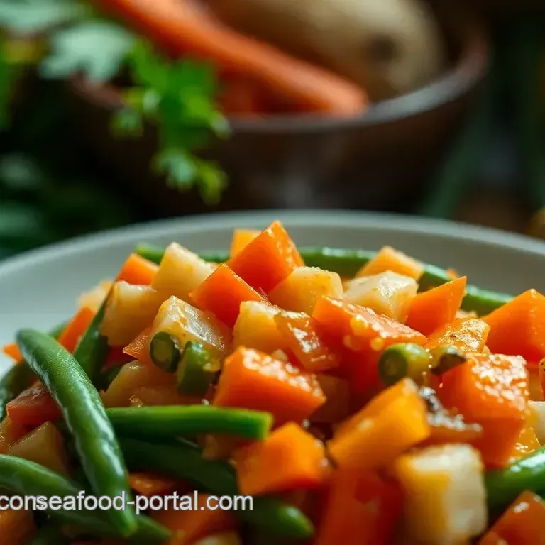 Tropical Vegetable Medley with Spiced Coconut Sauce