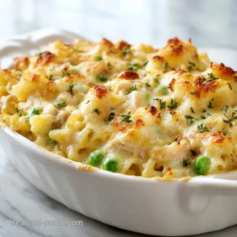 Tuna Casserole Recipe with Peas and Panko