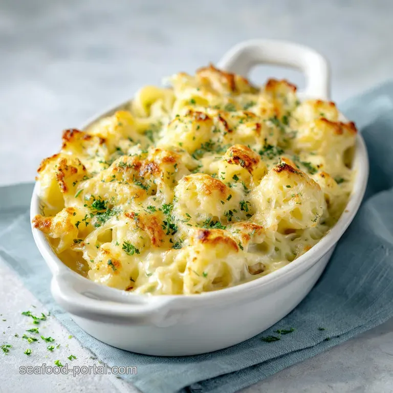 Creamy tuna bake in a white dish, topped with toasted breadcrumbs and fresh parsley, beside a fork. Warm, comforting.