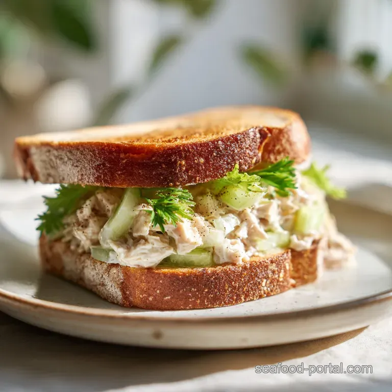 Tuna Sandwich with Celery and Mayo: Creamy and Crisp