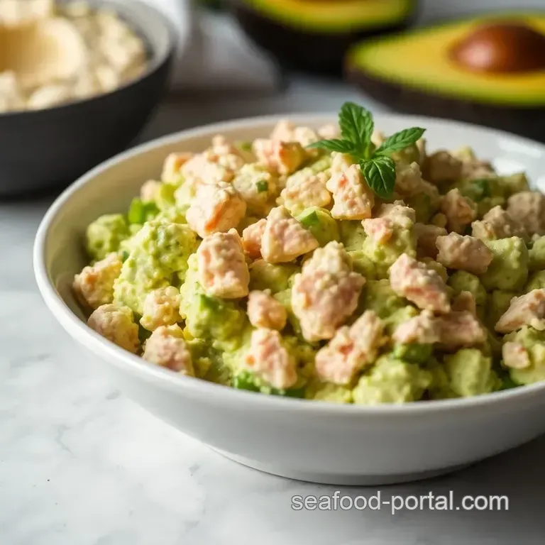 Tunacado Delight: Creamy Tuna and Avocado Mash presentation