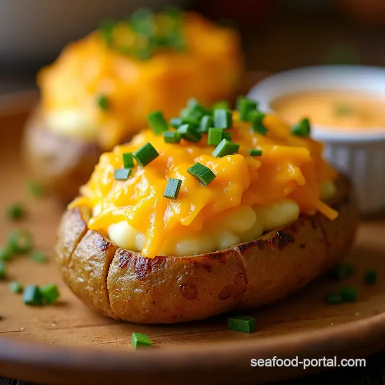 Ultimate Cheddar Chive Twicebaked Potatoes presentation