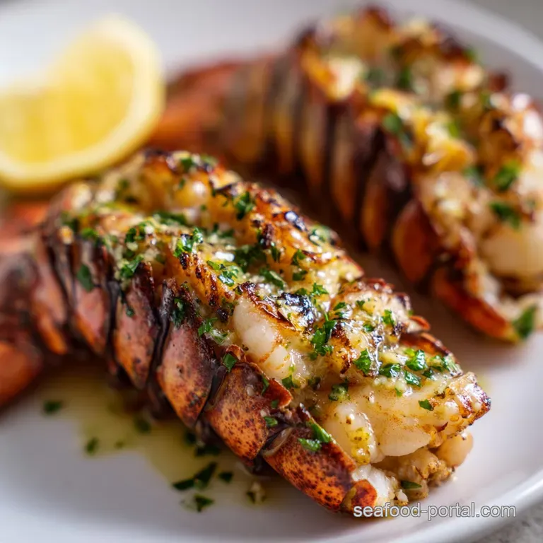 Grilled Lobster Tail with Lemon-Garlic Butter