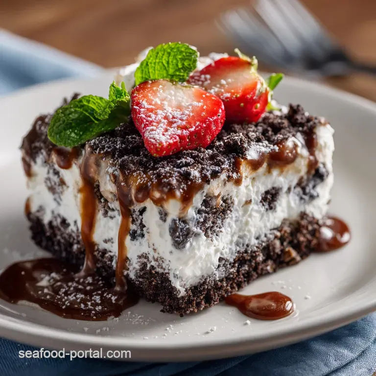 Oreo Cookie Pudding Poke Cake: the Ultimate Cookies Cream Dream presentation