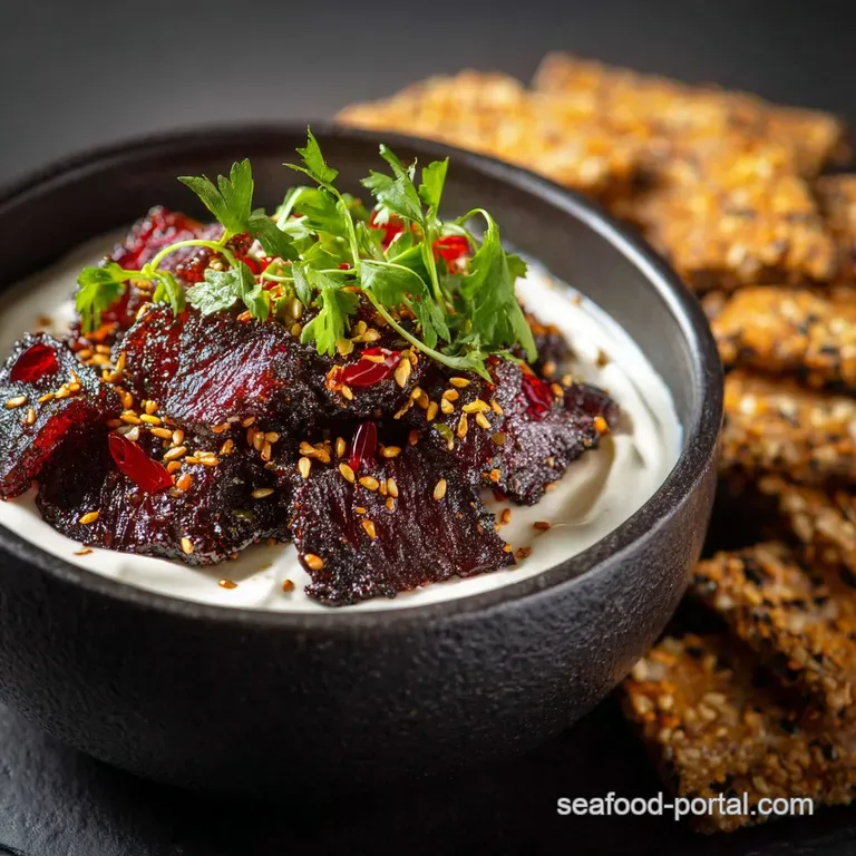 Umami Bomb Beef Jerky Dip the Pub Classic Appetizer presentation