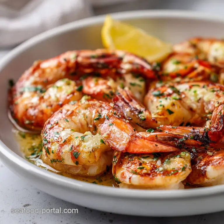 Roasted Shrimp: Ultimate Garlic Lemon Prawns presentation