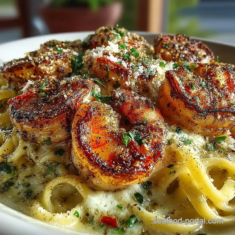 Prawn Perfection The Ultimate RestaurantStyle Shrimp Alfredo presentation