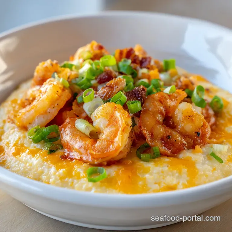 Shrimp And Grits: Lowcountry Smoky Creamy Cheddar