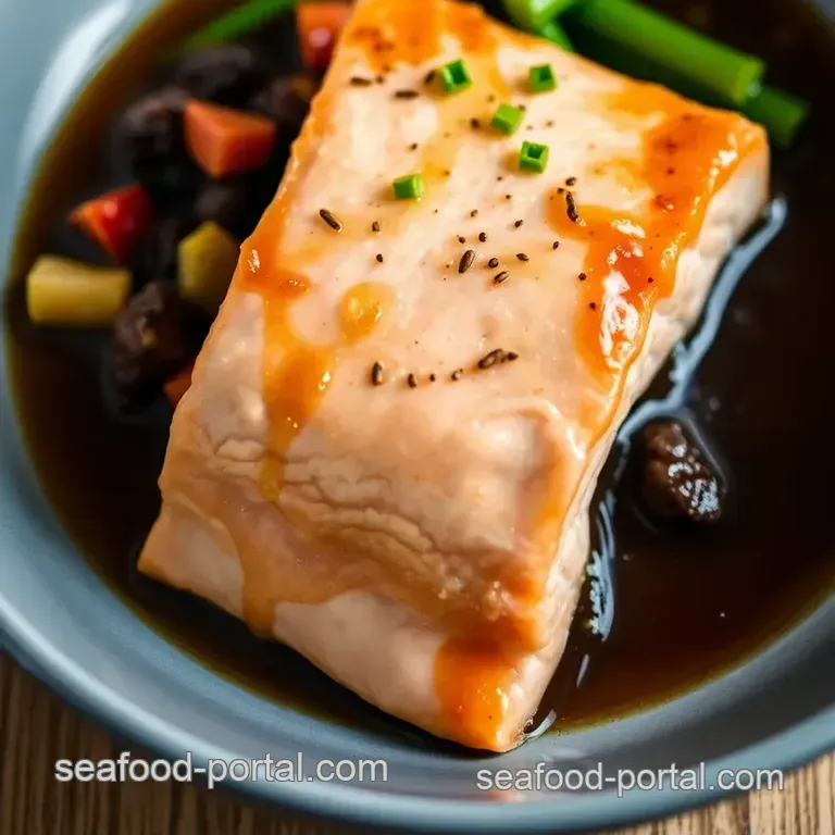 Umami-Loaded Miso Glazed Salmon presentation