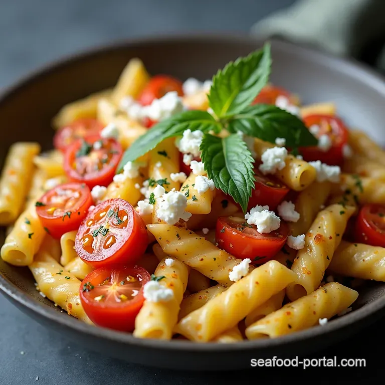 The Sunshine Bake Roasted Vegetable Creamy Feta Pasta OnePan Wonder