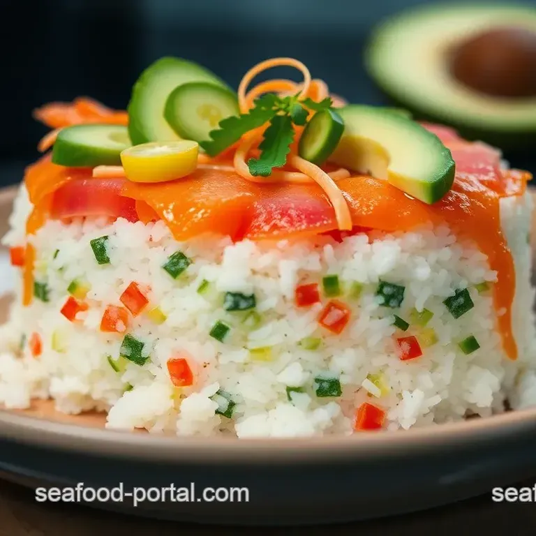 Vibrant Layered Sushi Cake: A Fun  Delicious Adventure