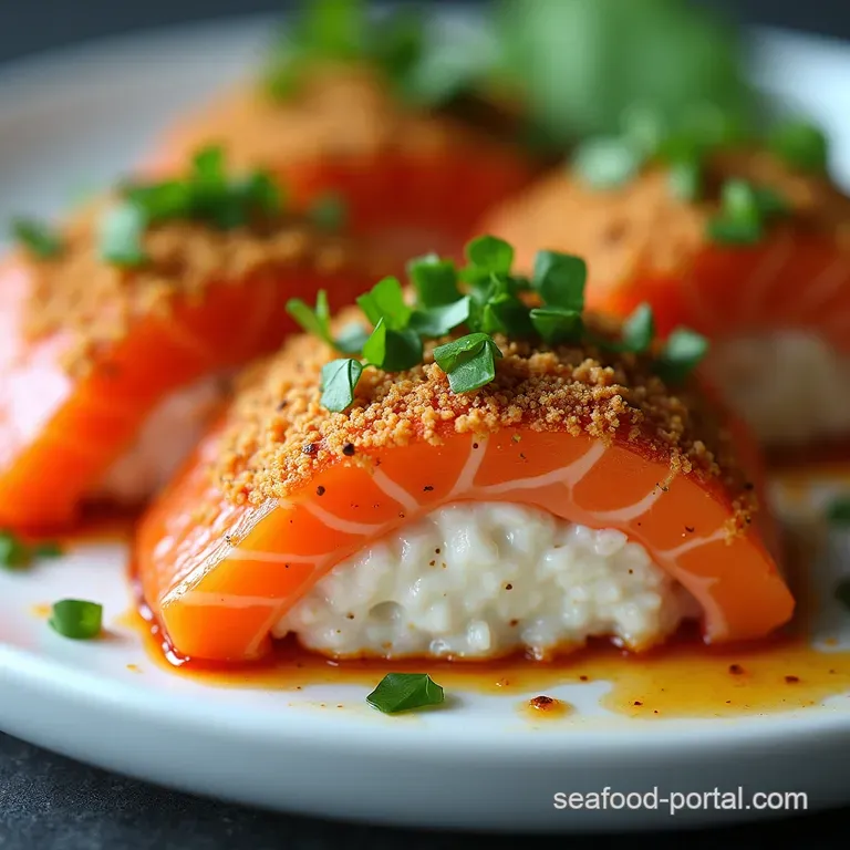 The NoFuss Fillet Viral Spicy Salmon Sushi Bake Creamy Crispy Topped