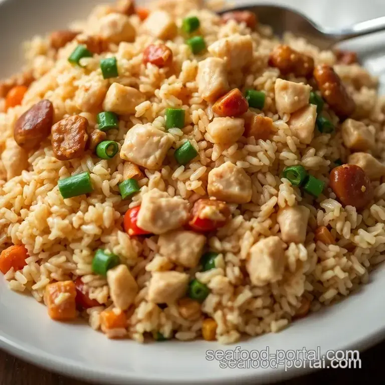 Wholesome Chicken and Veg Fried Rice: A One-Pan Wonder presentation
