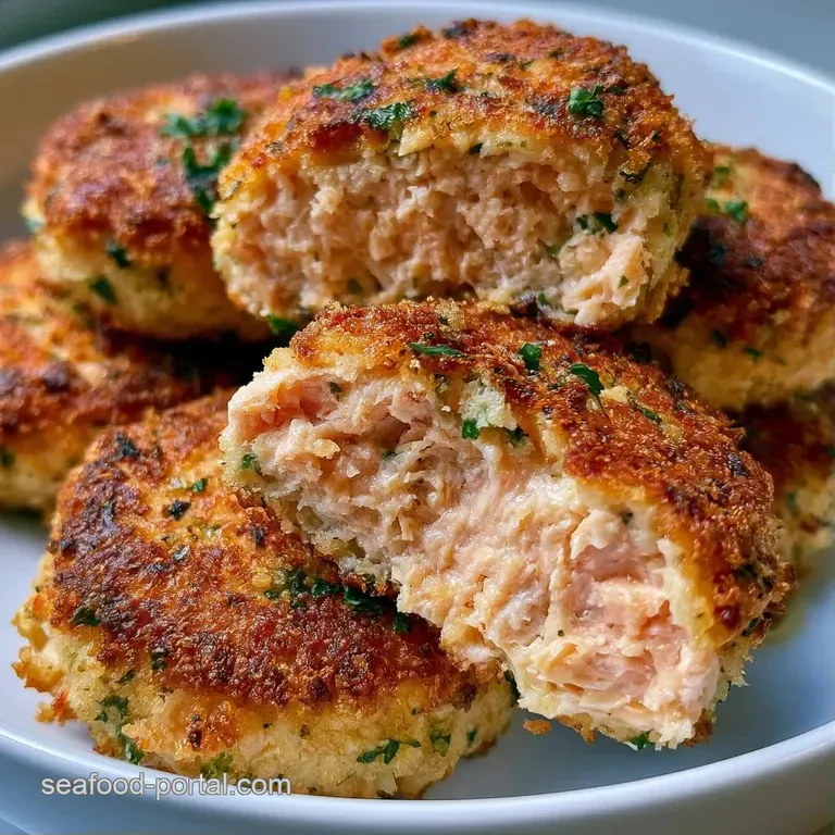 Three seared patties arranged neatly on a slate board with dollops of creamy tartar sauce and fresh dill garnishes.