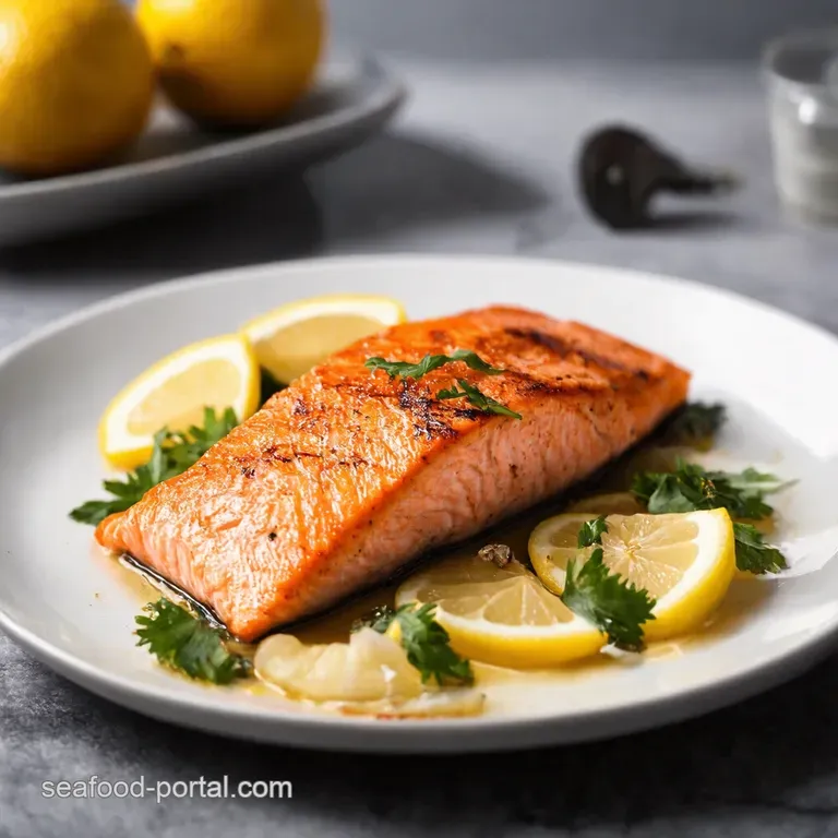 Winter Warmer Lemon Grilled Salmon Sunshine on a Plate
