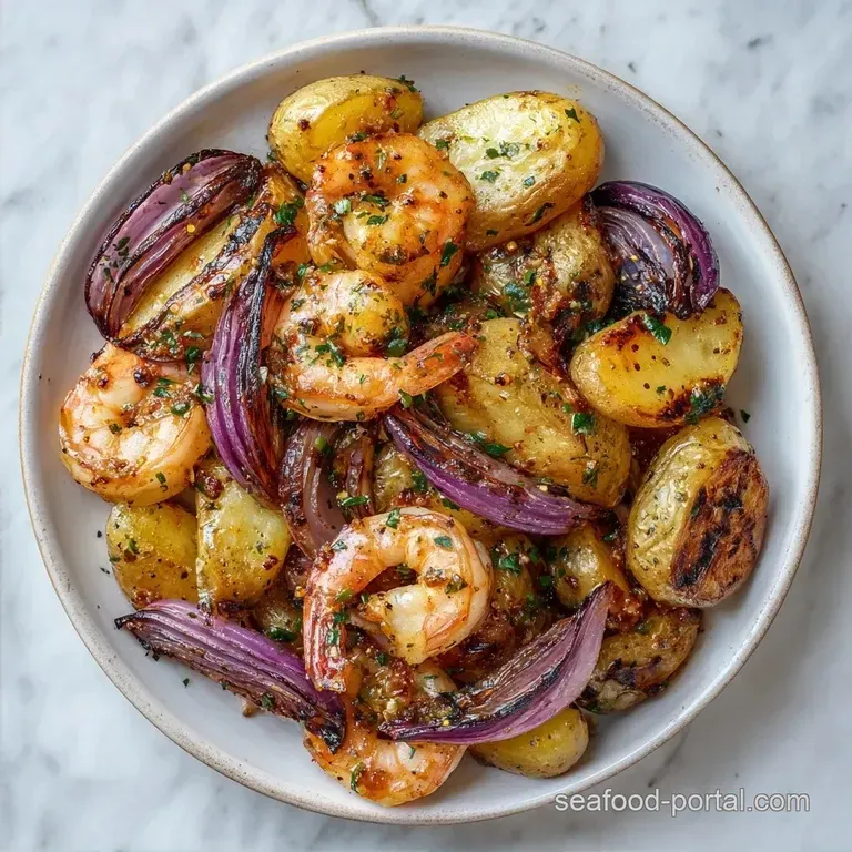 Golden-Crusted Wok Seared Shrimp Potatoes