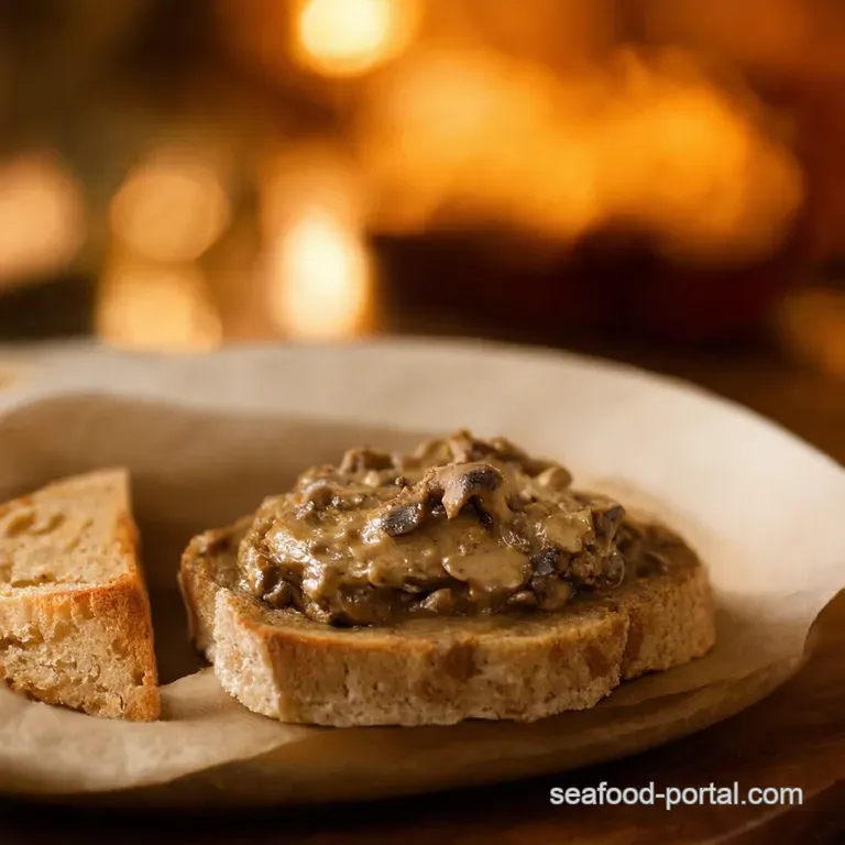 Woodland Mushroom Brandy Butter presentation