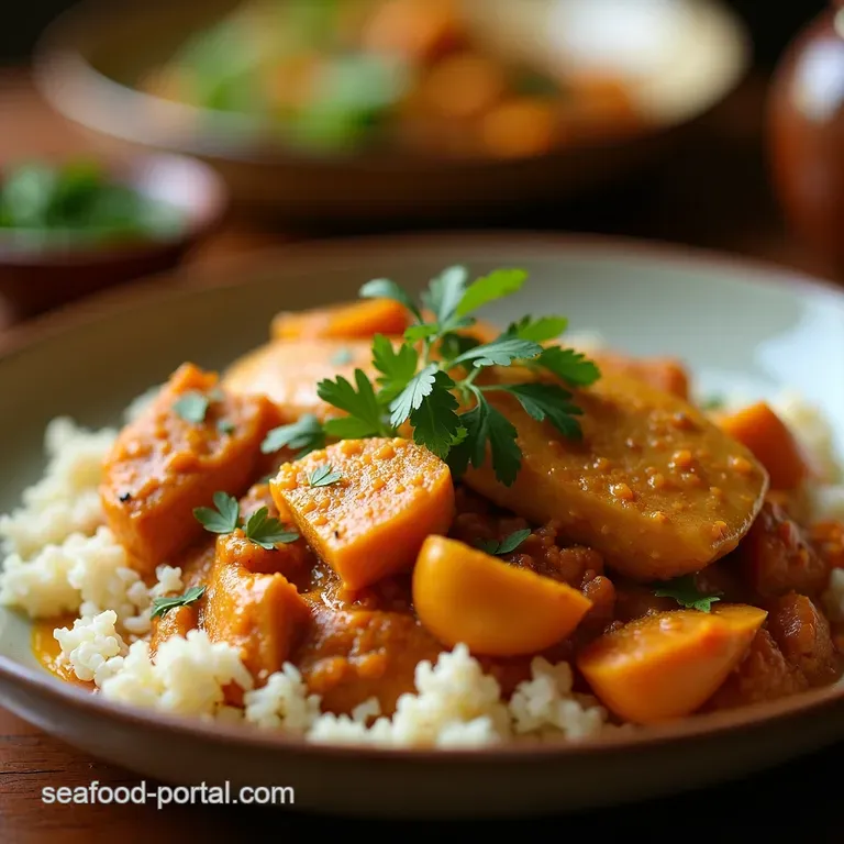 Zanzibarspiced Fish Curry presentation