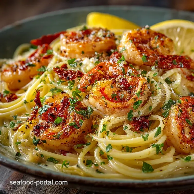 Zesty Lemon Garlic Prawn Linguine 30Minute Weeknight Recipe presentation
