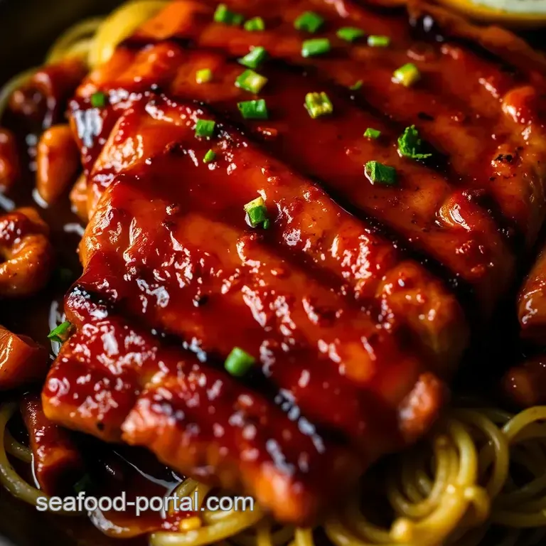 Zesty BBQ Tuna Steak Marinade: A Grilled Delight presentation