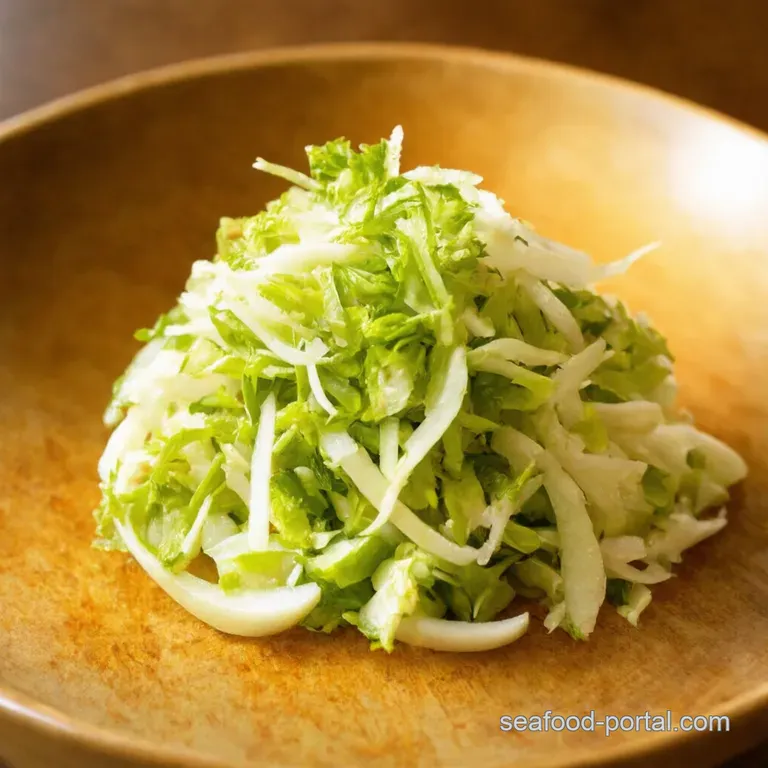 Zesty Daikon Carrot Ribbon Salad presentation