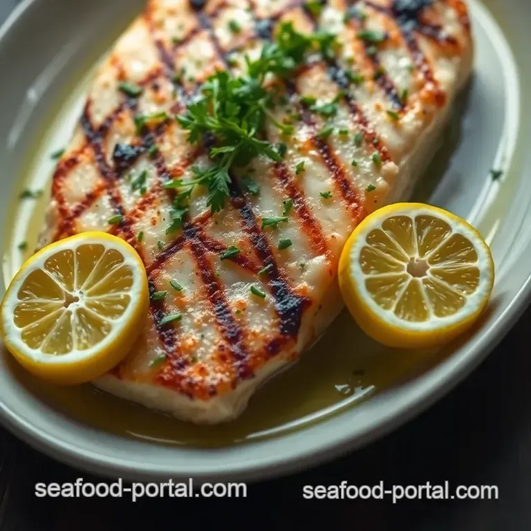 Zesty Grilled Sea Bass with Herb Marinade presentation