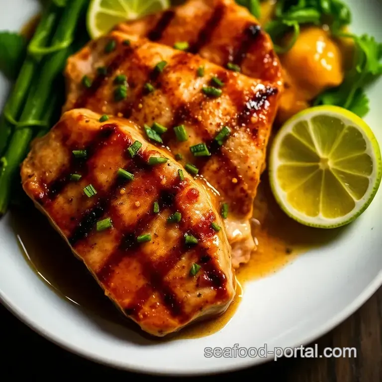 Zesty Grilled Tuna Steaks: A Flavorful Marination Adventure presentation