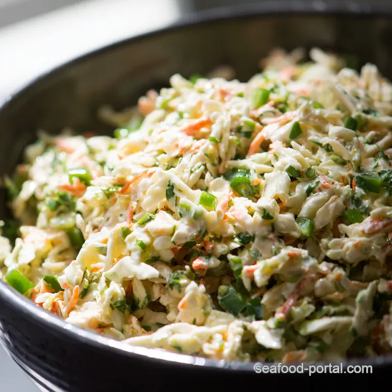 Zesty JalapeñoLime Cabbage Slaw presentation