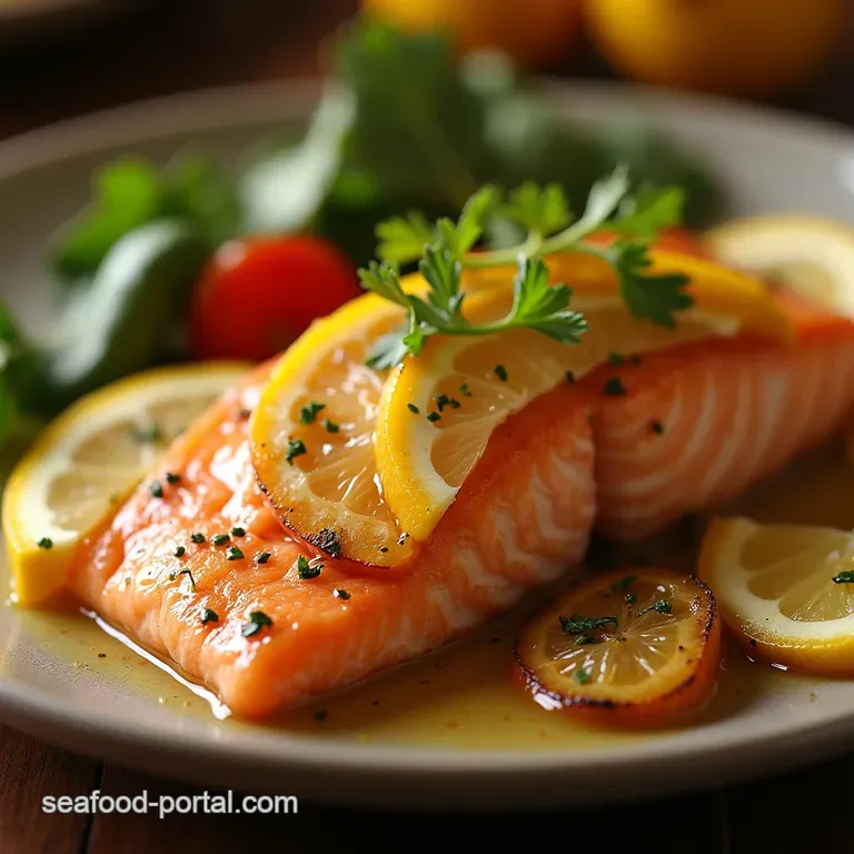 The Sunday Lunch Star Effortless Baked Salmon with Zesty Lemon Dijon Glaze presentation