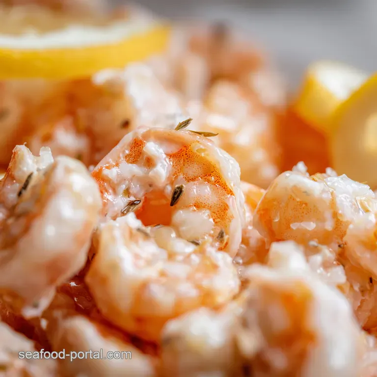 Zesty Lemon Herb Shrimp Cocktail with Avocado Crema
