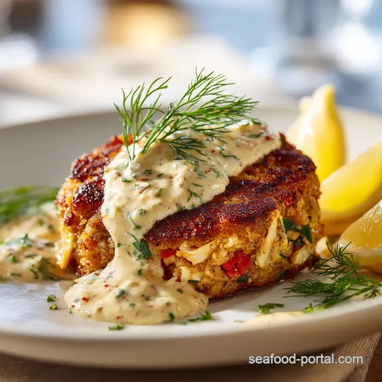 Zesty Lemondill Crab Cake Sauce: the Skippers Secret Quick Aioli presentation