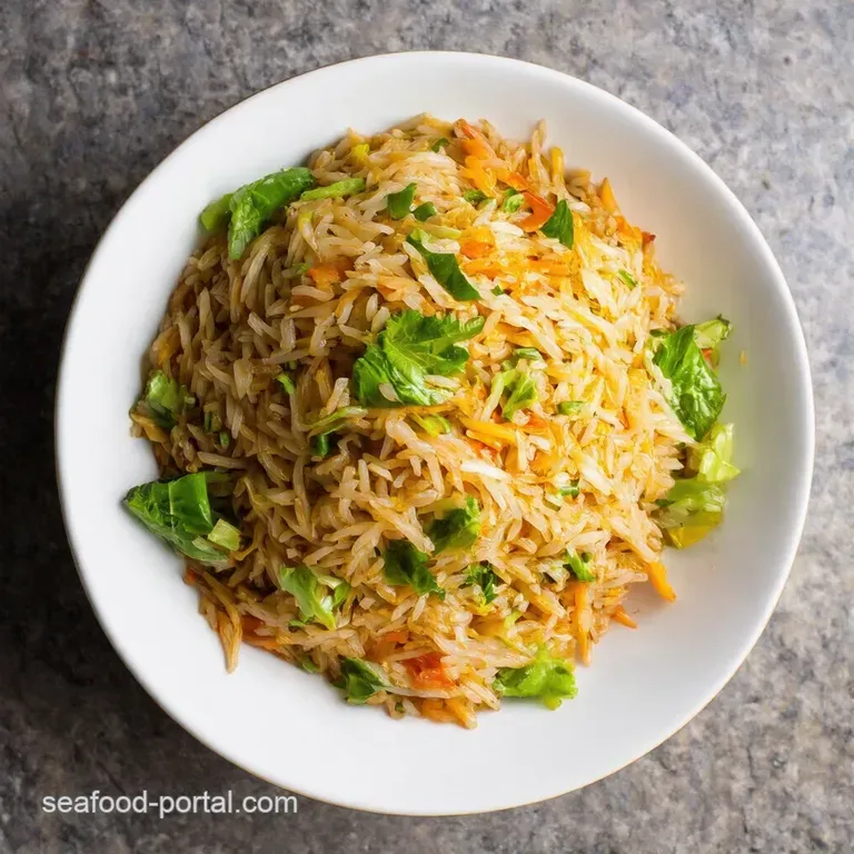 Zesty Lime Cockle Rice Vermicelli Salad presentation