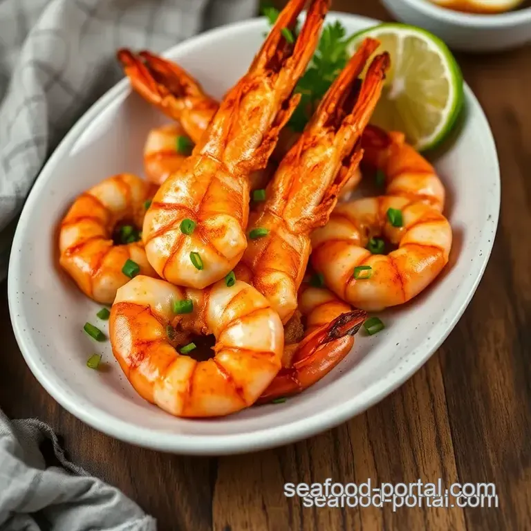 Zesty Lime Cooked Prawns: A Fresh Seafood Delight presentation