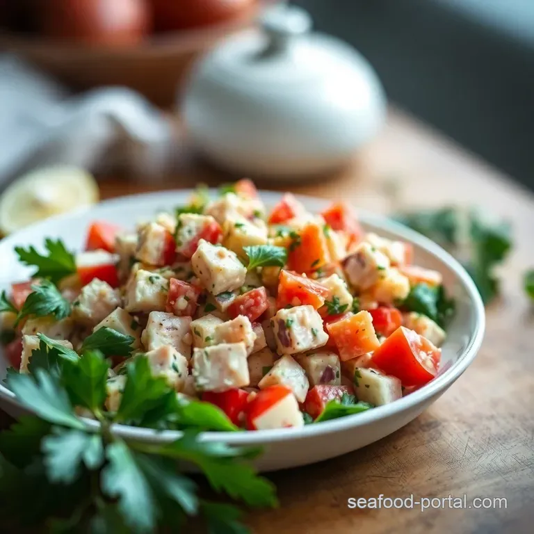 Zesty Mediterranean Tuna Salad presentation