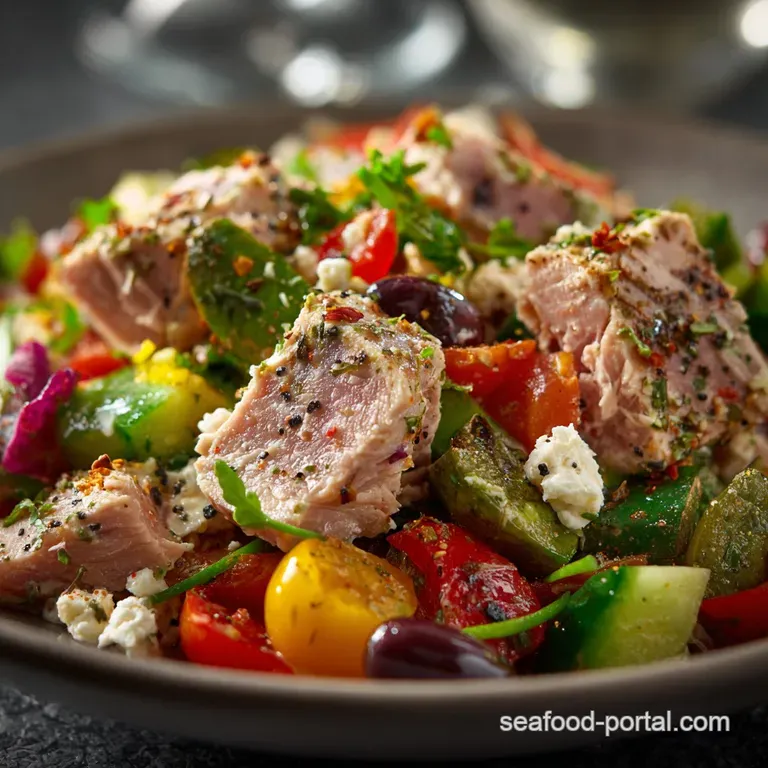 Mediterranean Tuna Salad: the Sun-Drenched Zesty No-Mayo Classic presentation
