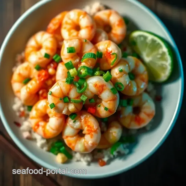 Zesty Mexican Cocktail Shrimp presentation