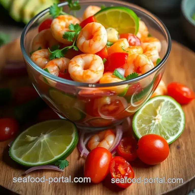 Zesty Mexican-Style Shrimp Cocktail presentation